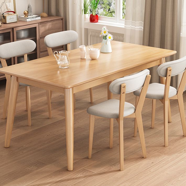 Minimalistische Küche Massivholz Esstisch Rechteck Standard Esstisch mit 4 Beinbasis