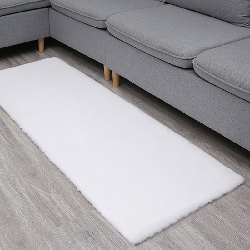 Tapis décontracté de couleur unie en polyester, tapis contemporain, lavable, pour la décoration de la maison