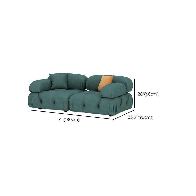 35" Wide Contemporary Sofa Forest Green Stain Resistant Seating