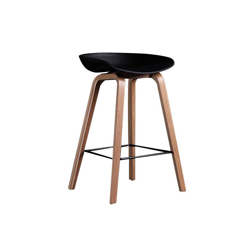 Glam Solid Wood Counter Height Stool Plastic Bar Stool Bar Stool