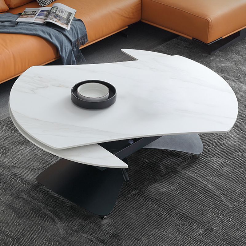 Slate Coffee Cocktail Table with Lift Top Contemporary X-Base