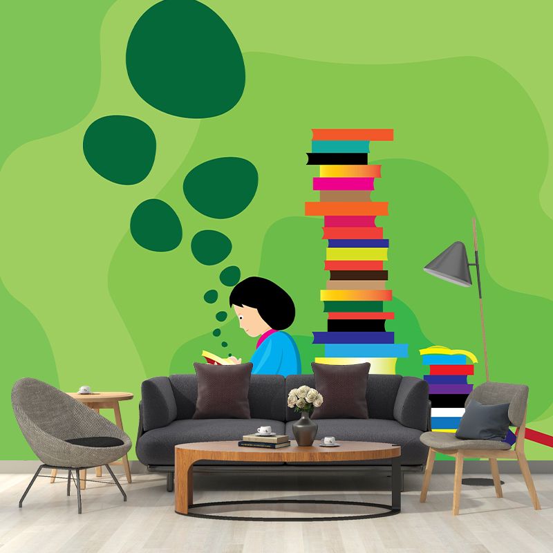 Illustration Cartoon Mural Environment Friendly Wallpaper for Children Bedroom