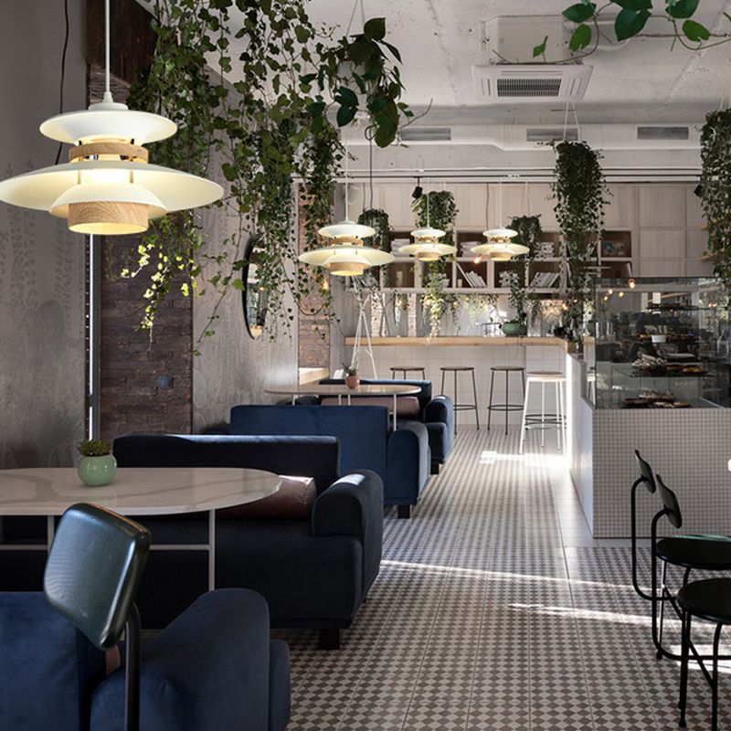 Éclairage suspendu de forme unique Métal de style moderne 1 pendentif léger avec bois