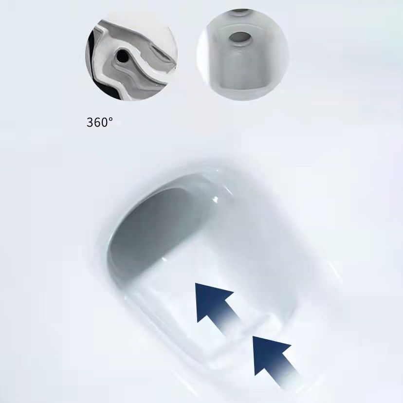 Modern All-In-One Toilet Bowl Floor Mounted White Urine Toilet with Seat for Bathroom