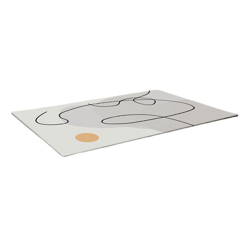 Artistic Indoor Carpet Trendy Washable Area Rug Polyster Carpet with Non-Slip Backing