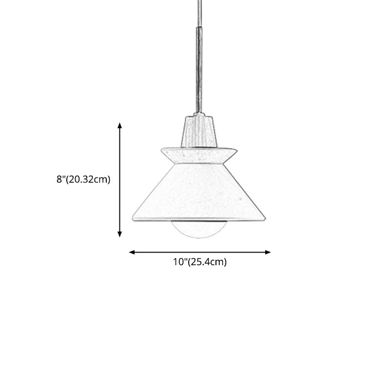 White Cone Pendant Lighting Fixture Nordic Style Cement Suspension Pendant Light