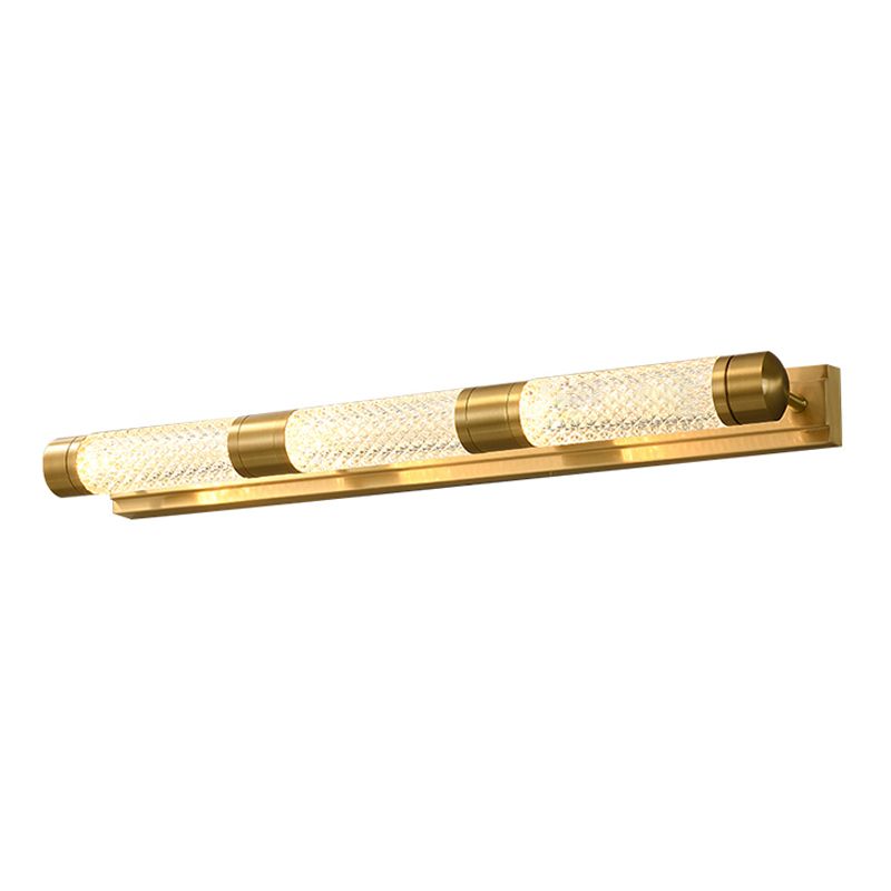 Metall Linear Spiegel Wandleuchte moderne Multi -Lichter -Wandleuchte in Messing