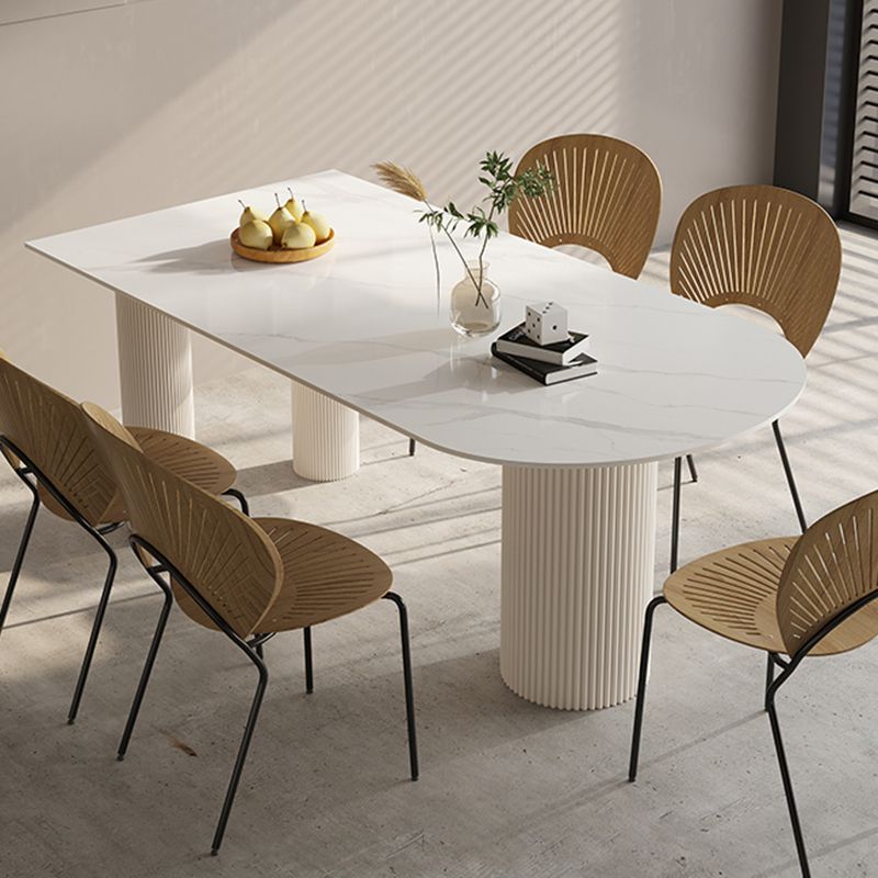Modern Irregular Shape Table Sintered Stone Top Table with 3 Legs