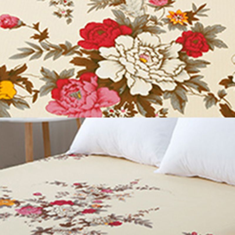Sheets Cotton Floral Printed Breathable Wrinkle Resistant Ultra Soft Bed Sheet Set