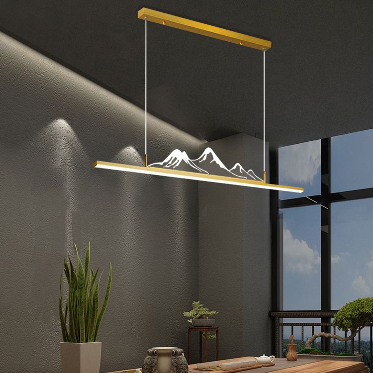 Colgante moderno de la isla de aluminio en la isla LED para comedor