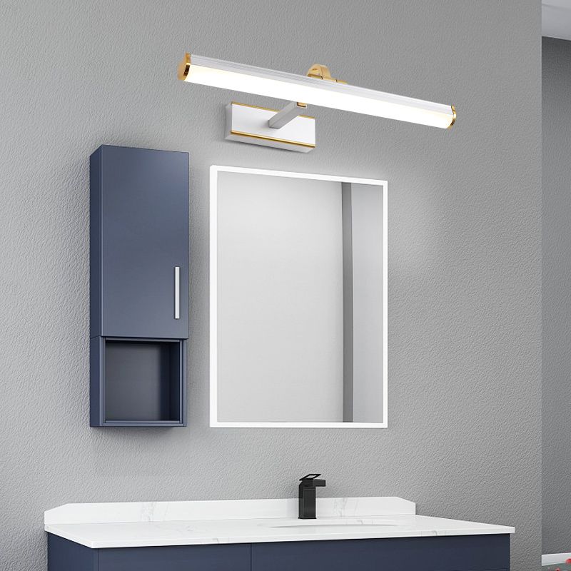 Éclairage mural de forme linéaire de style moderne 1 appliques murales légères pour salle de douche