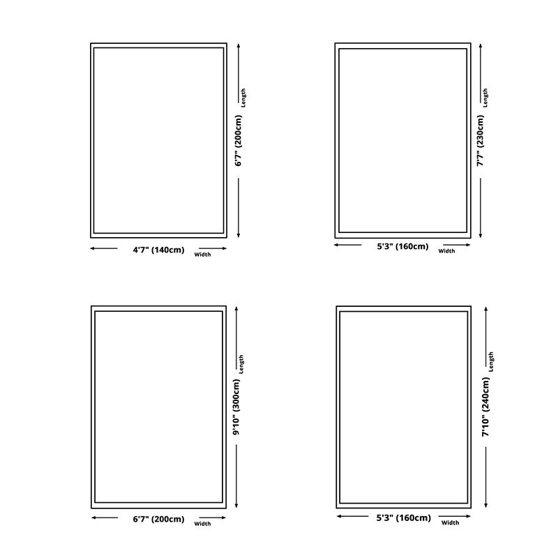 Green Nordic Carpet Polyester Striped Carpet Non-Slip Backing Carpet for Home Decor