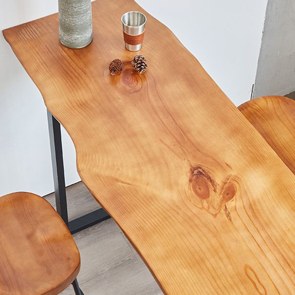 Rectangular Pub Table Set 1/4/5 Pieces Solid Wood Pub Dining Set