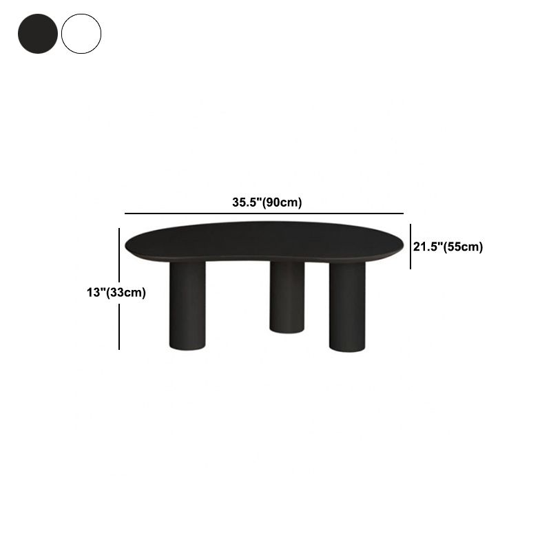 3 Legs Wooden Coffee Table Cloud Shaped Cocktail Table - 13" H