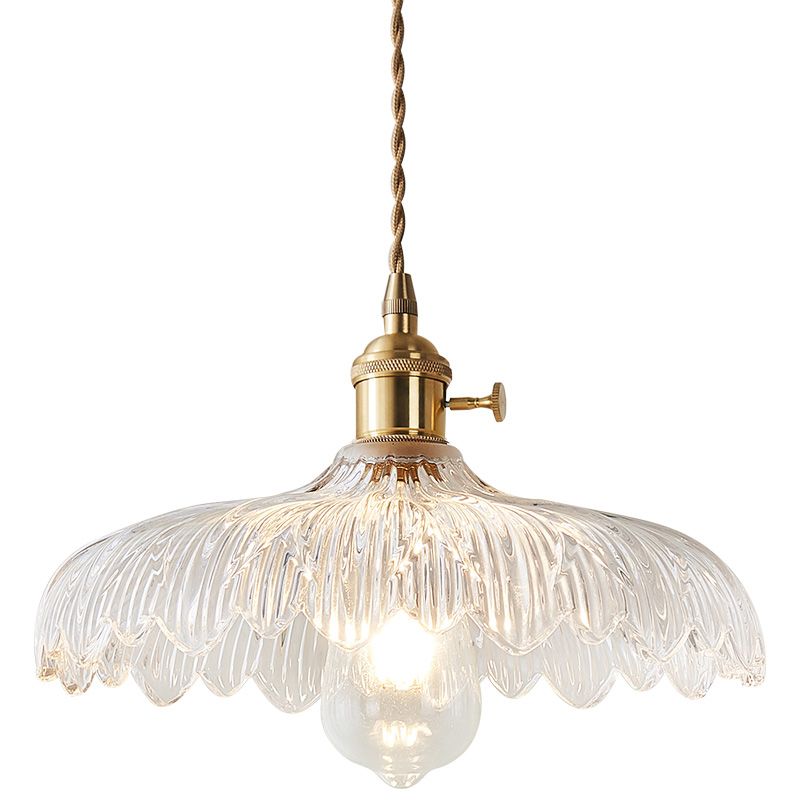 Single Head Glass Hanging Light Modern Pendant Lighting for Living Room Dinning Room