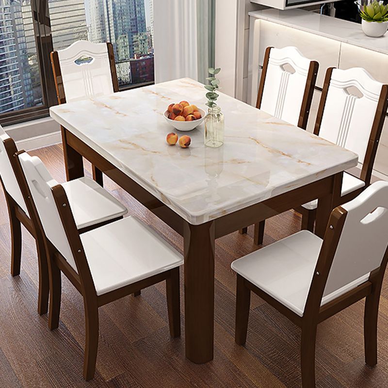 Rectangle Dining Room Table Solid Wood Base Dining Room Dinner Kitchen Table