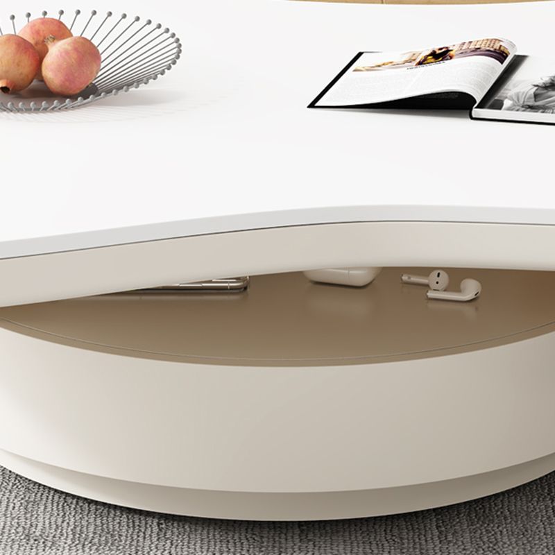 Slate Top Coffee Table Abstract Coffee Cocktail Table with Storage Drawers