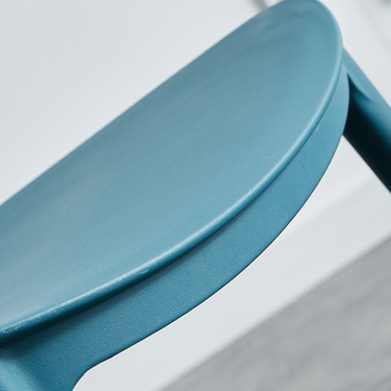 Modern Stackable Chair Dining Open Back Armless Chair for Kitchen with Plastic Legs