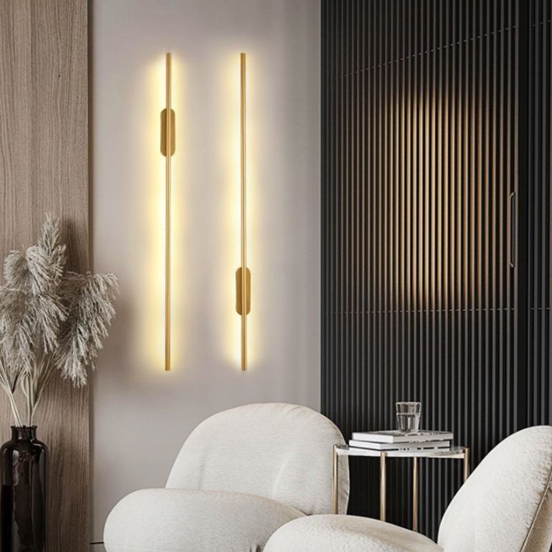 Forma lineare in metallo sconce moderno stile moderno 1 lampada da supporto da parete leggera