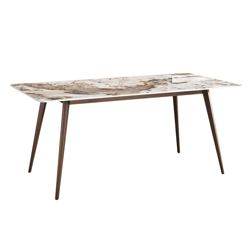 Rectangle Sintered Stone Dining Table Modern Style Dining Room Table