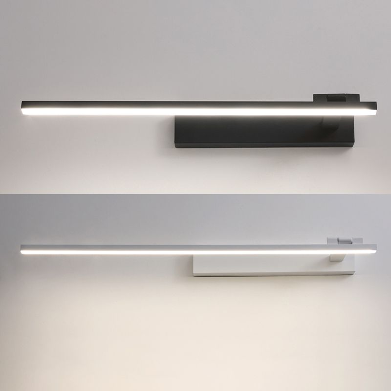 Metal Linear Shade Wall Sconce Modern Style 1 Light Mirror Wall Mounted Light Fixture