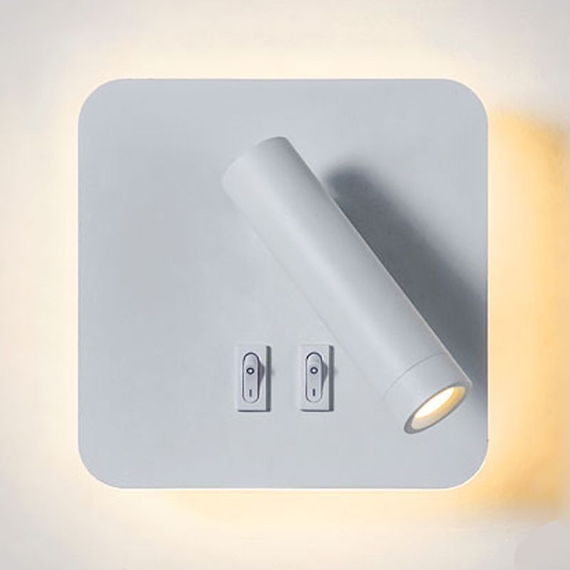 Eisenwandleuchten moderne zwei leichte Wandmontage -Leselampe für Bett