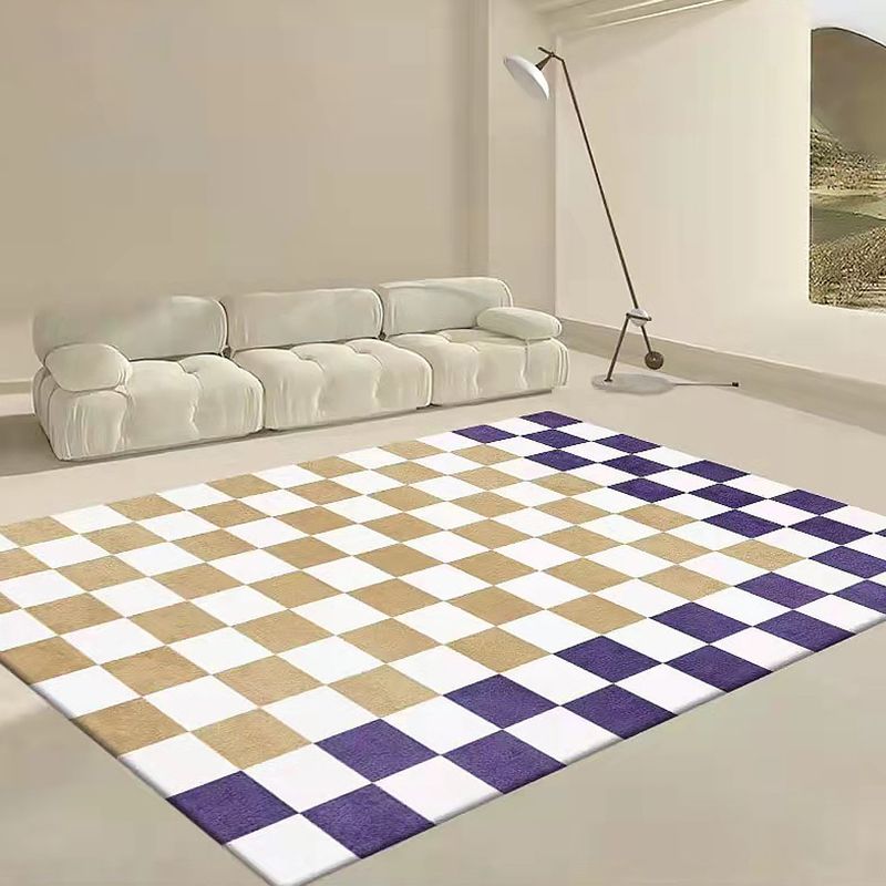 Geometric Patterns Rug Polyester Modern Rug Stain Resistant Rug for Home Decor