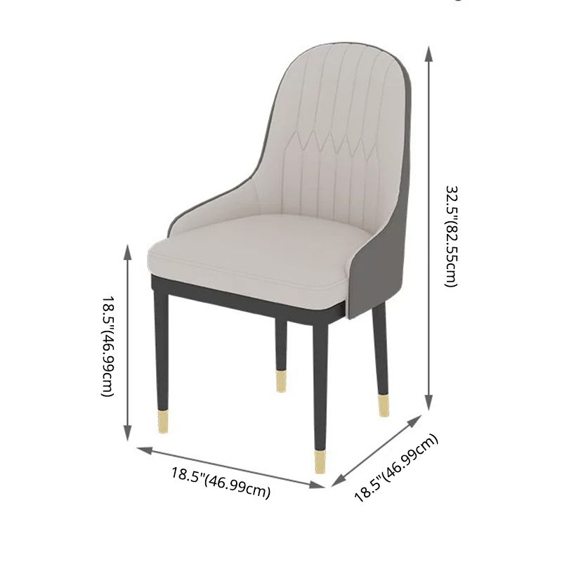 Modern Sintered Stone Dining Set with Rectangle Tabale and Metal Base Dining Set
