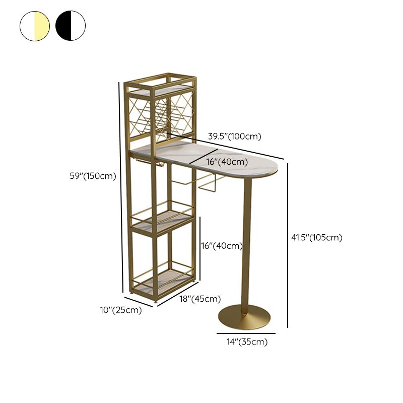 Glam Style Stone Pub Dining Set 1/2/3 Pcs Specialty Pub Set for Indoor