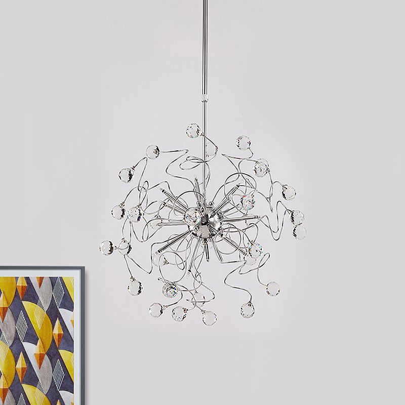 Lámpara colgante de cristal de lámpara de araña de la esfera