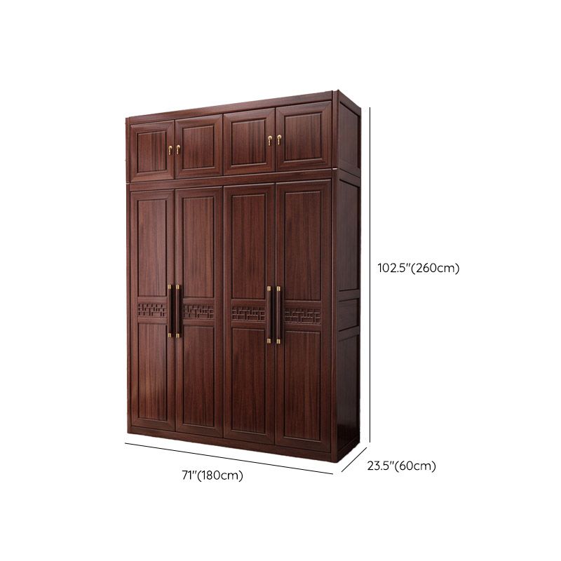 Contemporary Wardrobe Armoire Wood Wardrobe Closet with Doors and Drawers