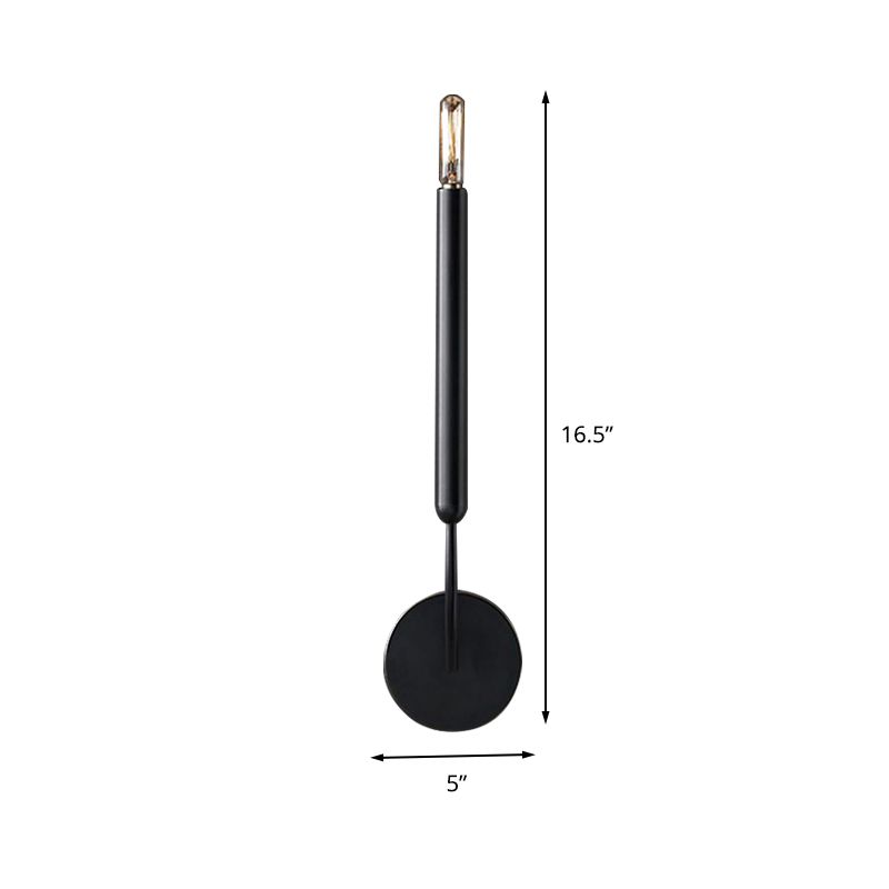 1/2 Bulbos Lámpara de pared del tubo Tradición de lámpara de apliques de metal en negro/latón para el comedor
