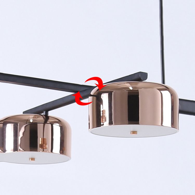 Luces colgantes de cocina contemporáneos luces de techo colgantes de domo Metal 4 luz