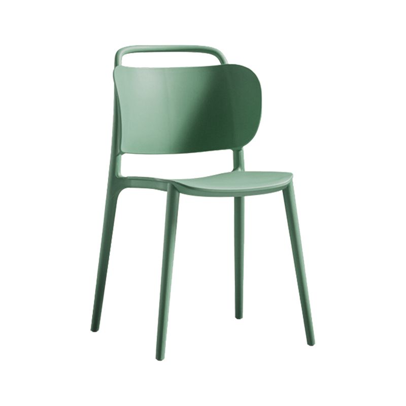 Nordic Style Plastic Dining Chair Open Back Dining Side Chair for Home Use