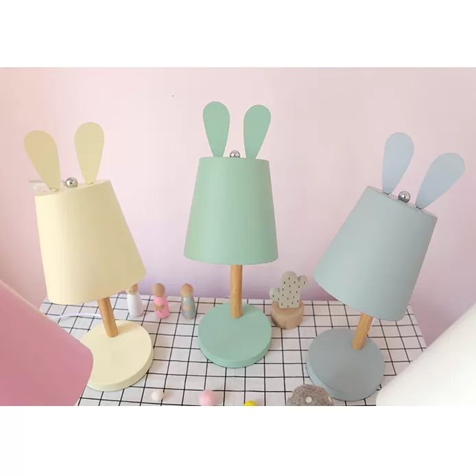 Metal Bunny Desk Light Dormitorio Dormitorio 1 Cabezo Macaron Rotable Estudio Luz