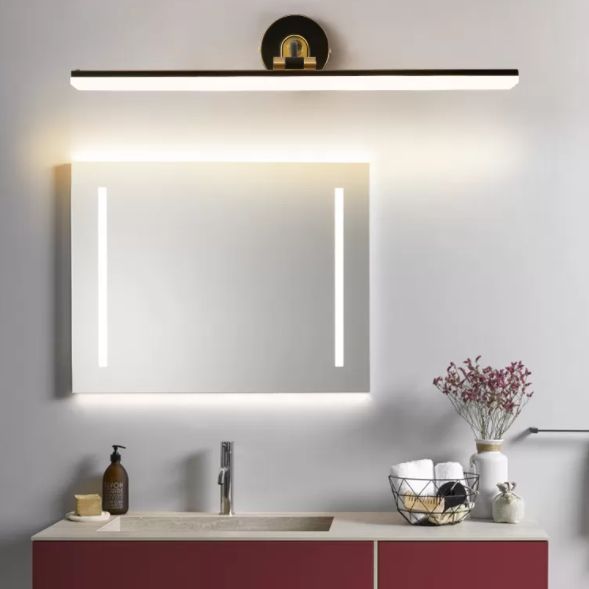 Modern Luxury Linear Vanity Lighting Fixtures Copper Vanity Lights for Bathroom