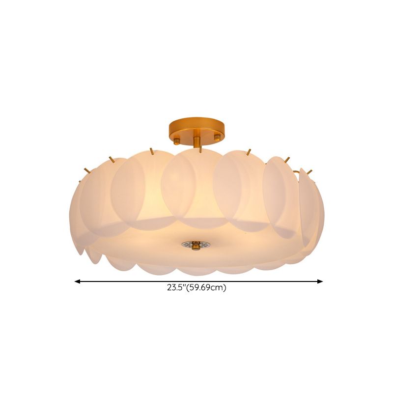 Modern Glass Ceiling Lamp Simple Flush Mount Light Fixture for Bedroom