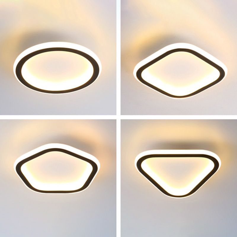 Geometric LED Ceiling Fixture Simple Concise Metal Flush Mount Lighting for Corridor Porch