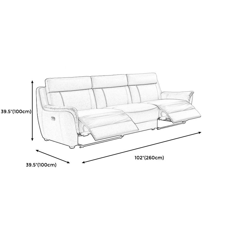 Faux Leather  Recliner Sofa 39.3"W Pillow Top Arm with Sewn Pillow Back