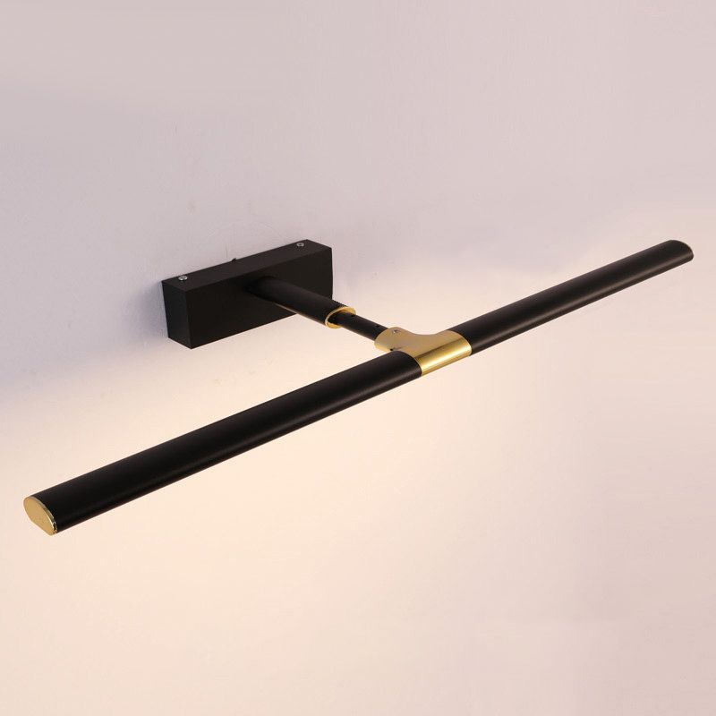 Elongated Vanity Light Fixtures Modern Simplicity Metallic Wall Mount Lamp for Bathroom