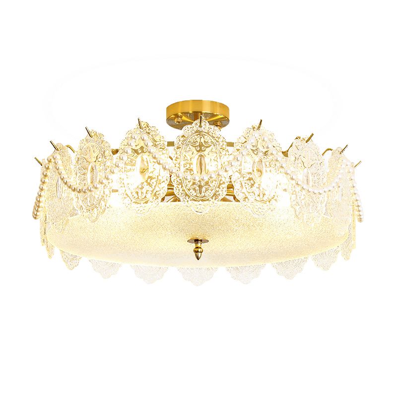 Contemporary Glass Ceiling Lamp Creative Flush Mount Light Fixture