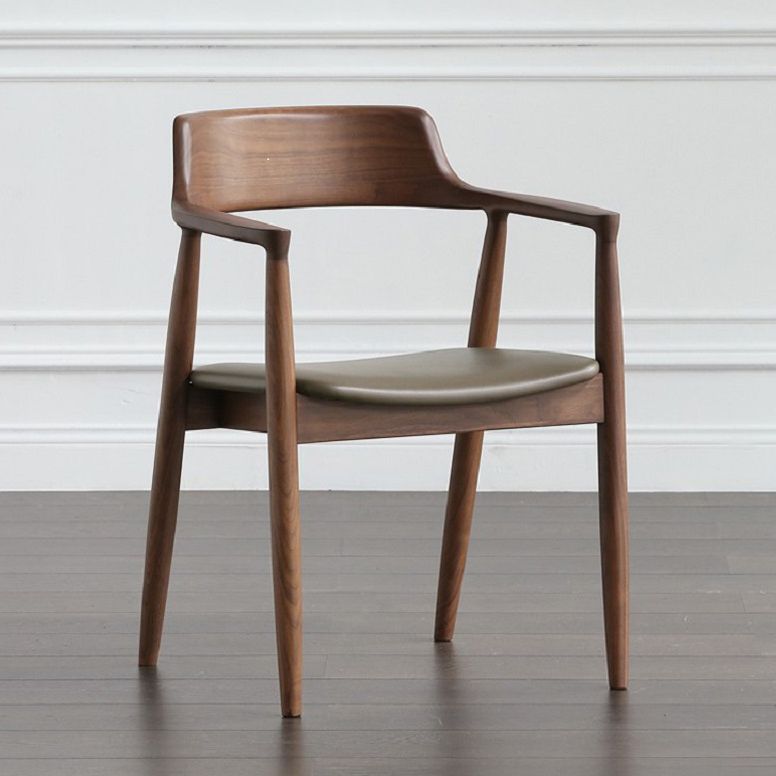 Contemporary Dining Chair 23'' Wide Open Side Chair with 4 Wood Legs for Home Use
