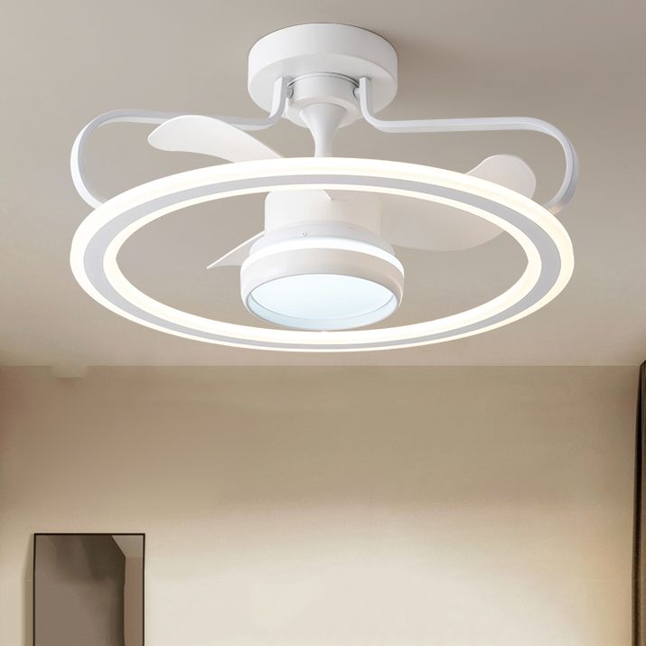 Kids Style Circle Shape Ceiling Fan Lamps Metal 2 Light Ceiling Fan Lighting