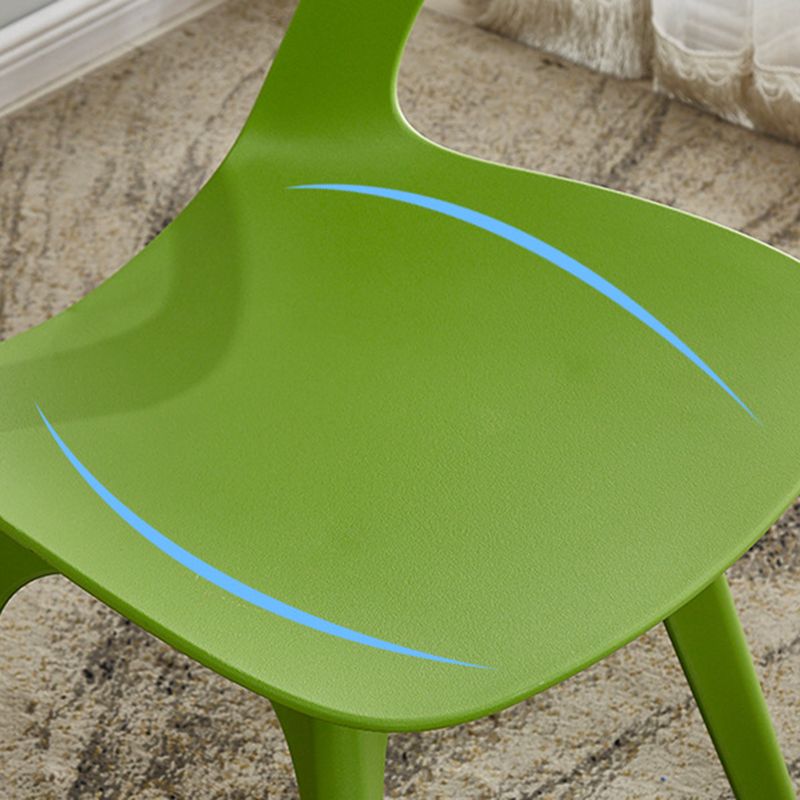 Ensemble de chaises de salle à manger en plastique, chaise d'appoint pour la maison scandinave, intérieur, dossier ouvert