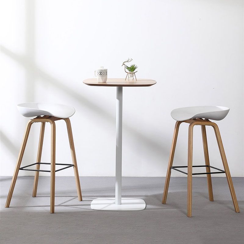 Table de bar de style industriel en bois et en métal table de pub - 41 "h x 24" w