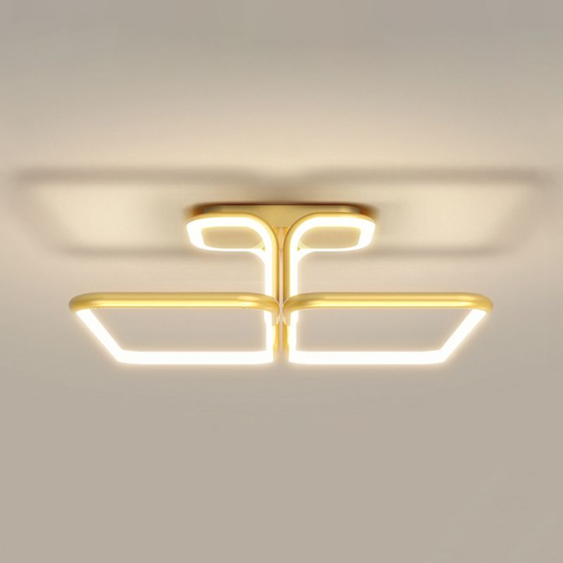 Luz de montaje de montura de color cuadrado de metal 2 2 luces Luz de techo de montaje con rasgo
