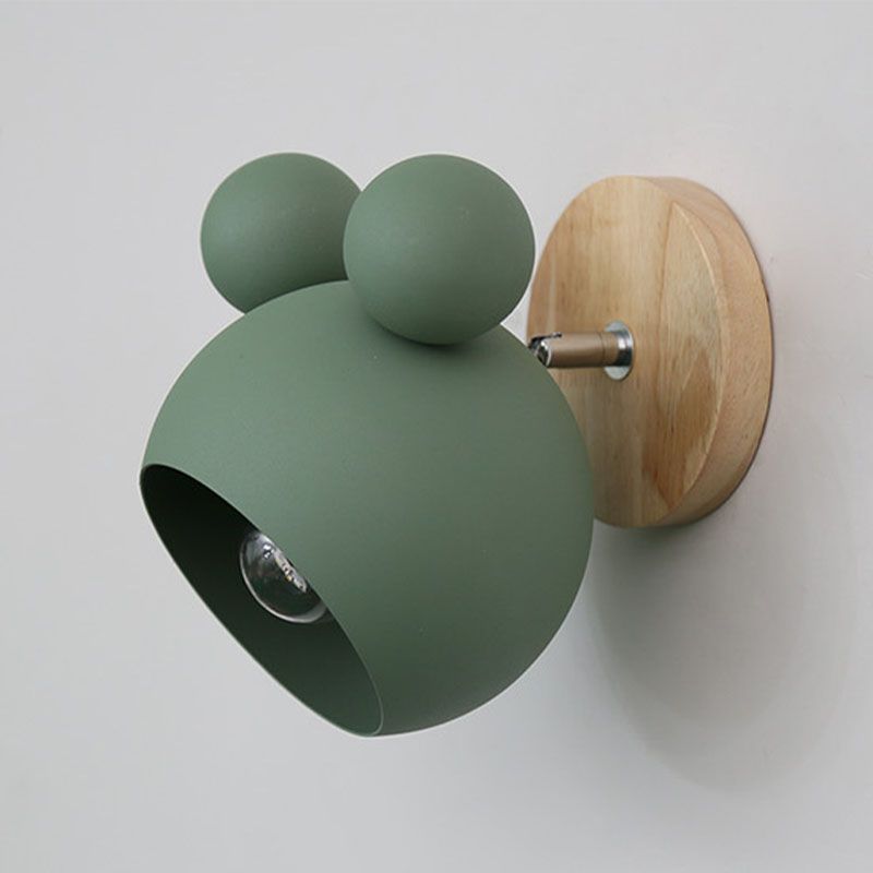 Nordic Modern Wall Sconce 1-Light Iron Wall Mounted Lighting for Bedroom