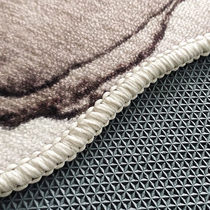Blue Solid Color Carpet Polyester Modern Indoor Carpet Washable Area Carpet for Living Room
