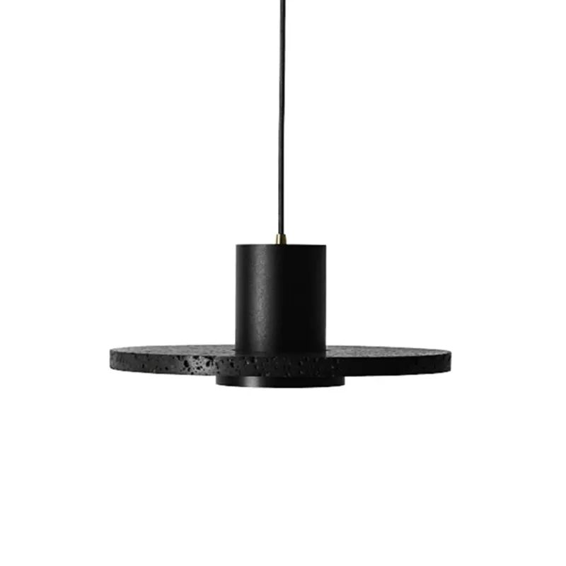 Pendentif de plafond noir moderne Éclairage du roche légère avec 1 lumière
