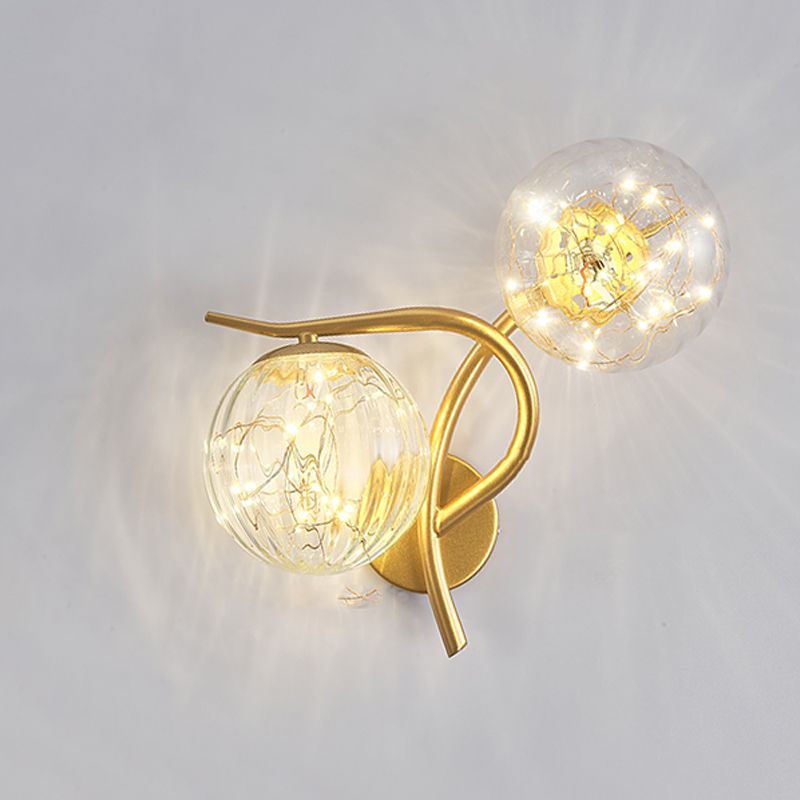 Kugelform Glaswand Licht moderner Stil 2 Leichter Wandhalterung Licht